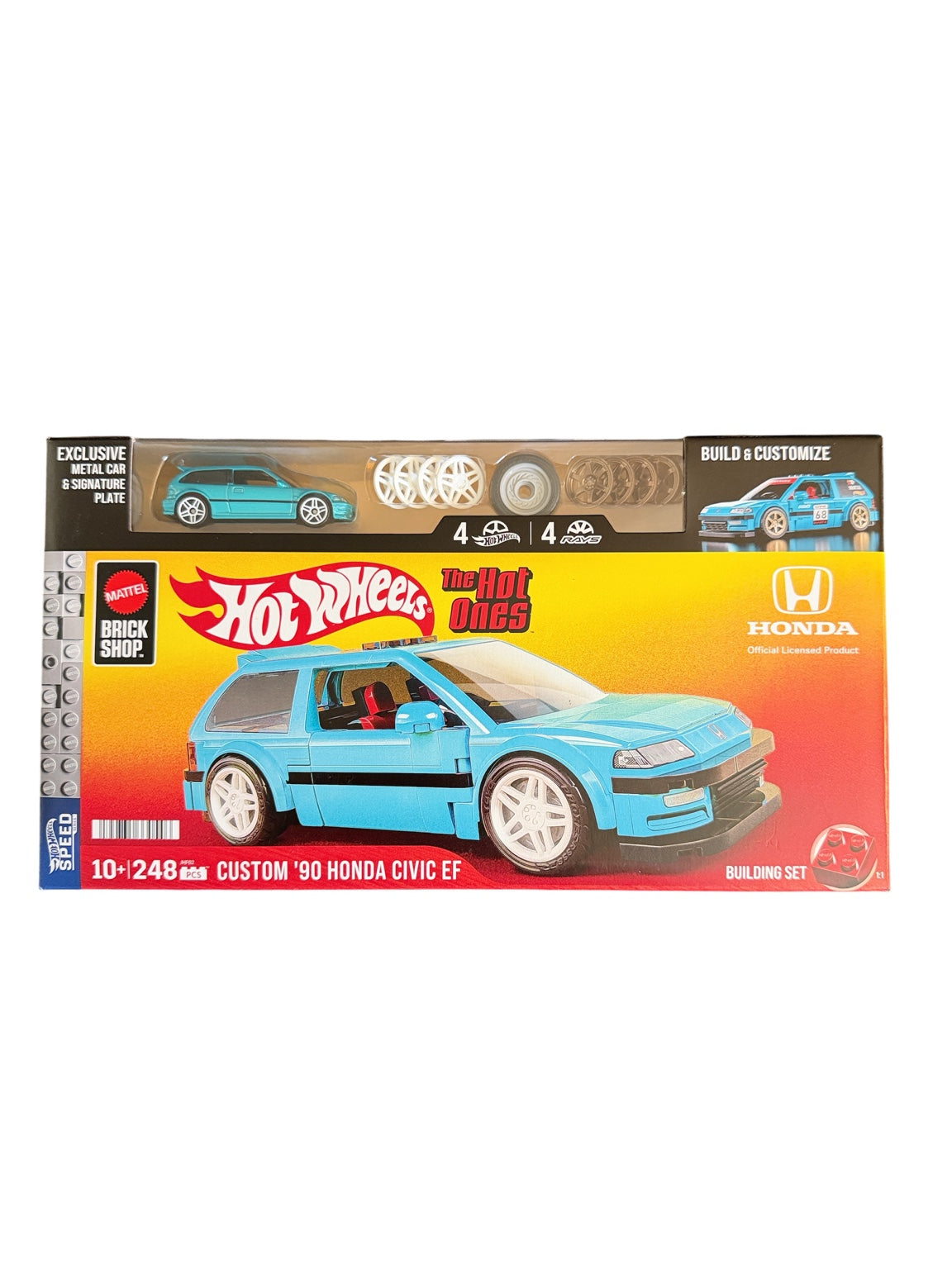 Mattel Brick Shop Hot Wheels The Hot Ones Custom '90 Honda Civic EF front box