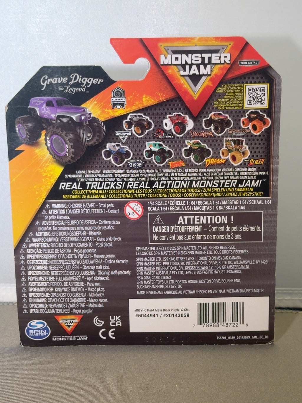 Grave Digger The Legend purple Series 32 original back