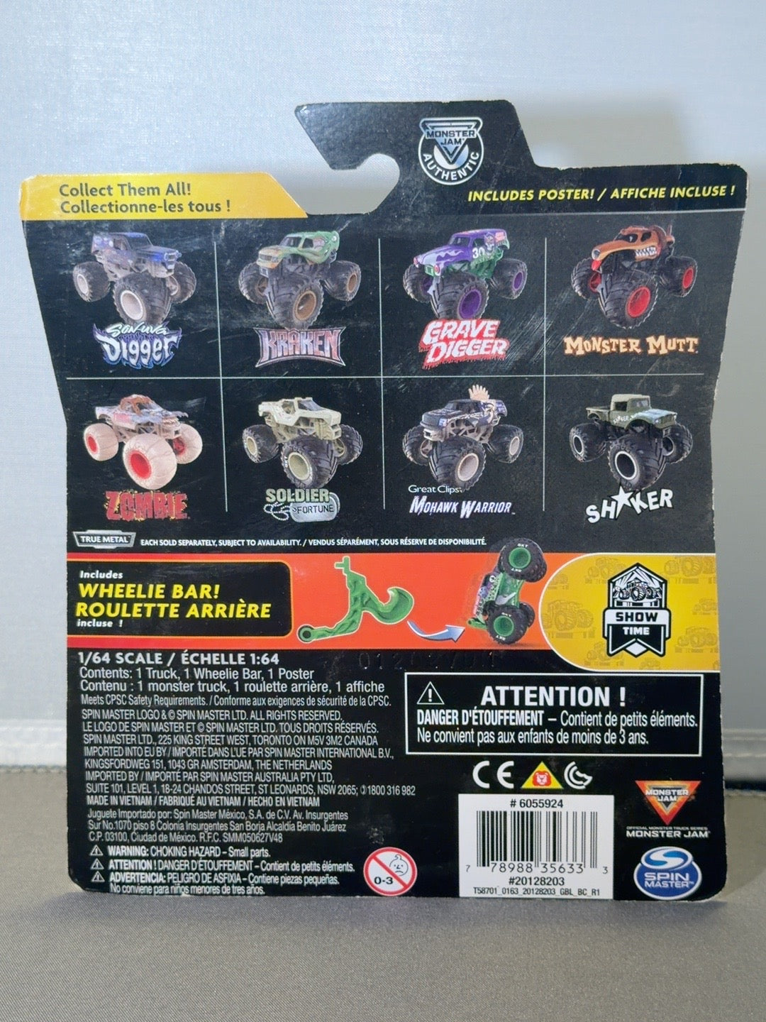 Original back photo Grave Digger Series 16 Show Time package