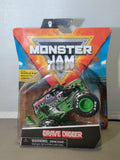 Original front photo sealed Grave Digger Series 16 Show Time green wheels