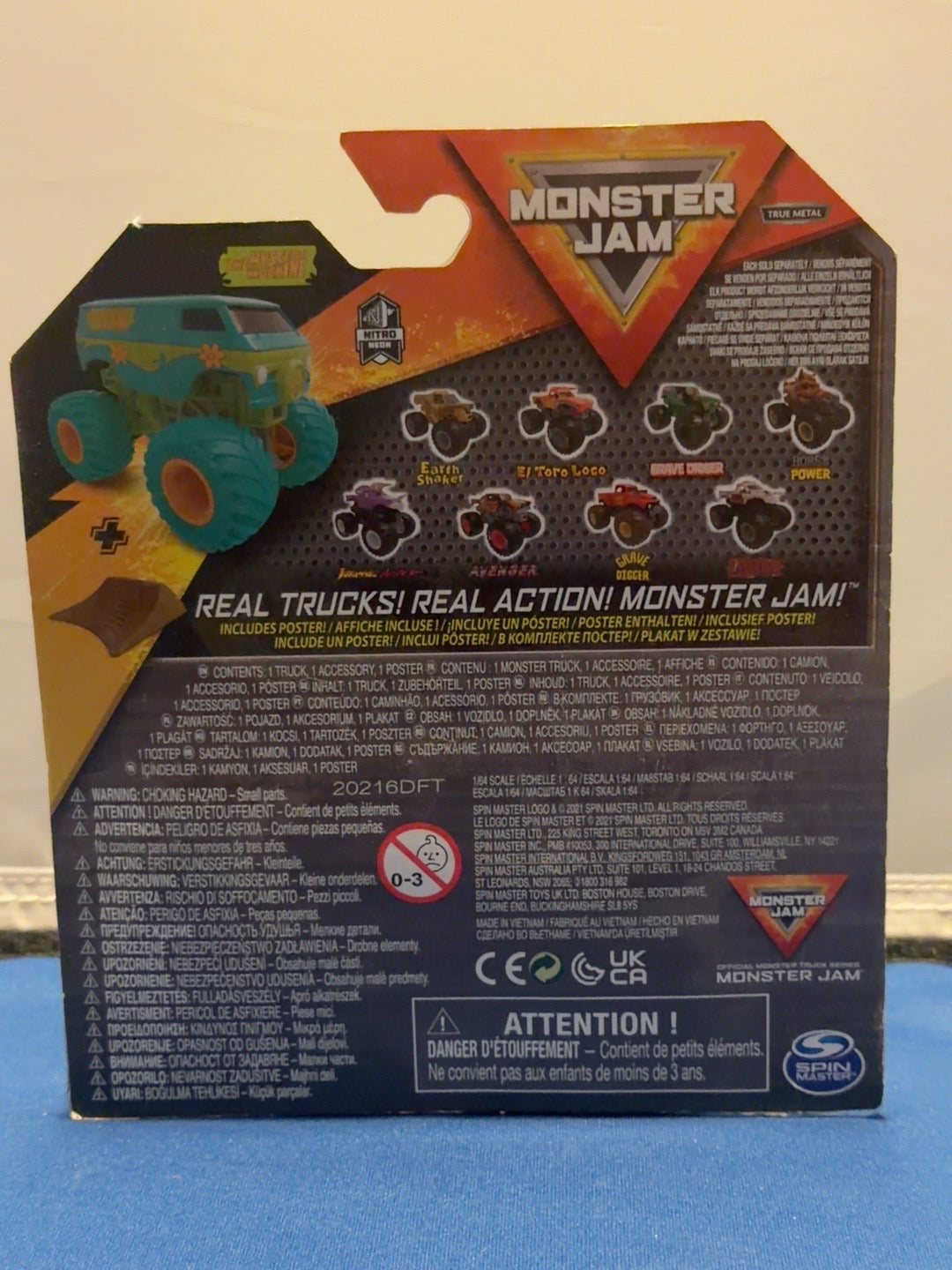 Monster Jam The Mystery Machine Nitro Neon Series 23 original package back