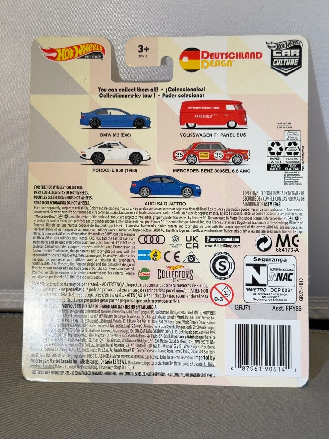 2021 Hot Wheels Volkswagen T1 Panel Bus Porsche Renndienst Deutschland Design GRJ71 back